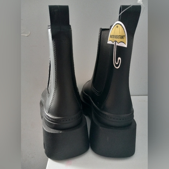 Jeffrey Campbell rainboot double plataform black size 7,contemporary, Chunky, - Picture 8 of 11